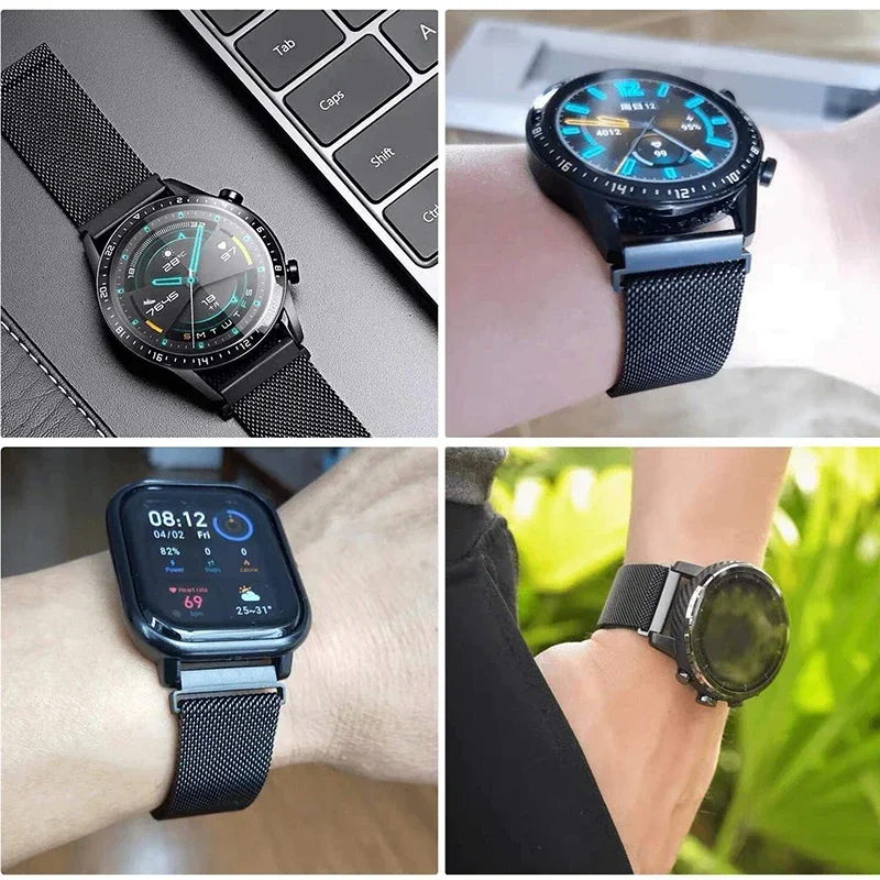 22mm Milanese Stianless Steel สายรัดสำหรับนาฬิกา Redmi 5 Active / 5 Lite Metal สายเคเบิล For Redmi Watch 3 Active/3 Lite - รูปที่ 6