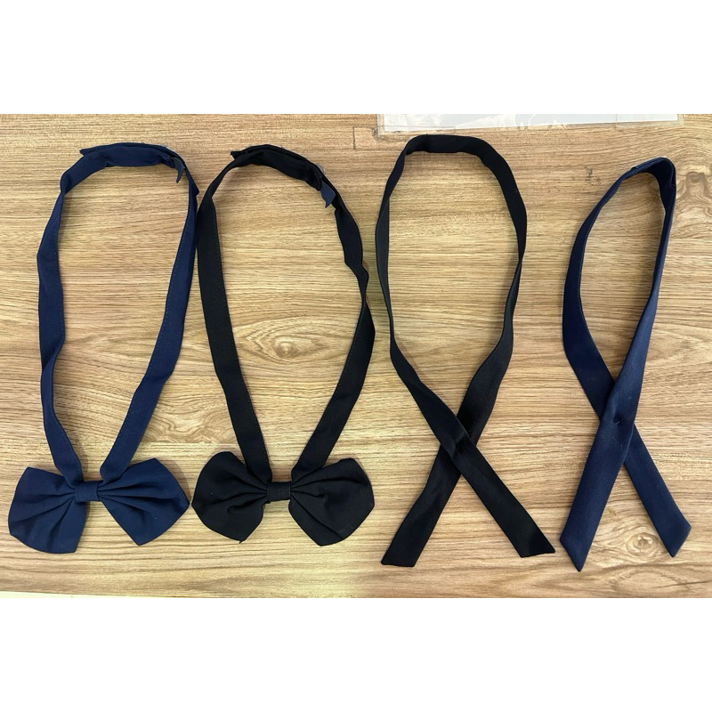 โบว์คอซอง-โบว์ไขว้ สีกรมเข้ม/น้ำเงิน ตราสมอ