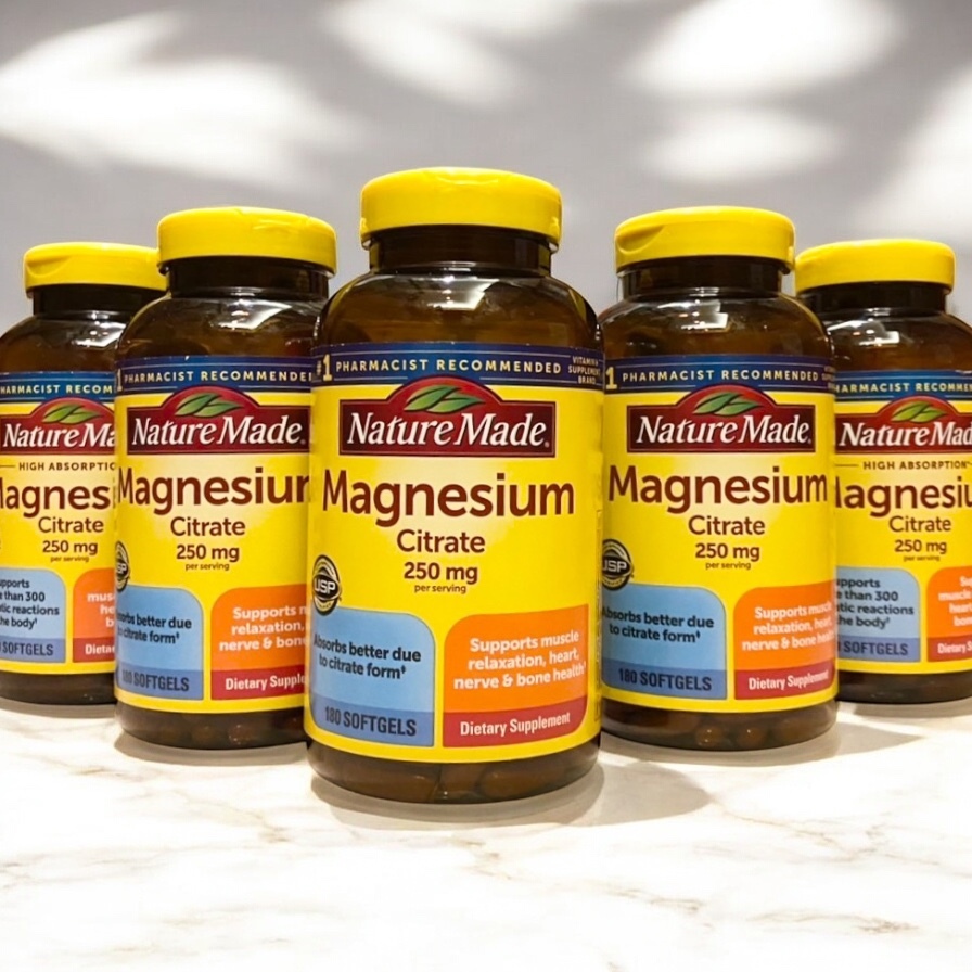 Exp.01/2028🔥 Nature Made Magnesium Citrate 250 mg 180 Softgels