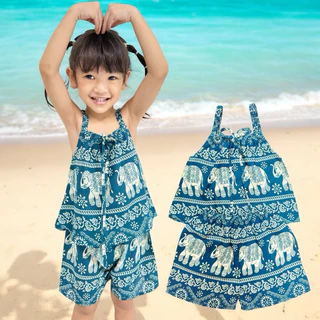 สายเดี่ยวช้างเข้าใหม่ เสื้อ+กางเกงเนื้อผ้าละเอียดใส่สบาย เกรดพรีเมี่ยม