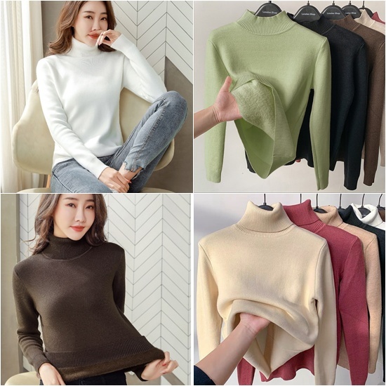 TB313 TB314  TB403 (มีขนด้านใน)   เสื้อคอเต่ากันหนาวผู้หญิง