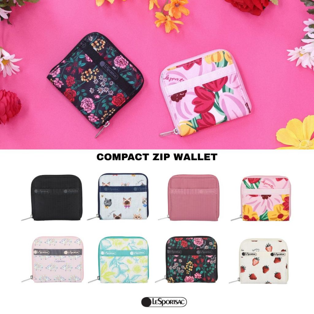 Lesportsac Compact zip wallet bag กระเป๋าสตางค์ ใบเล็ก Style 1020 NEW