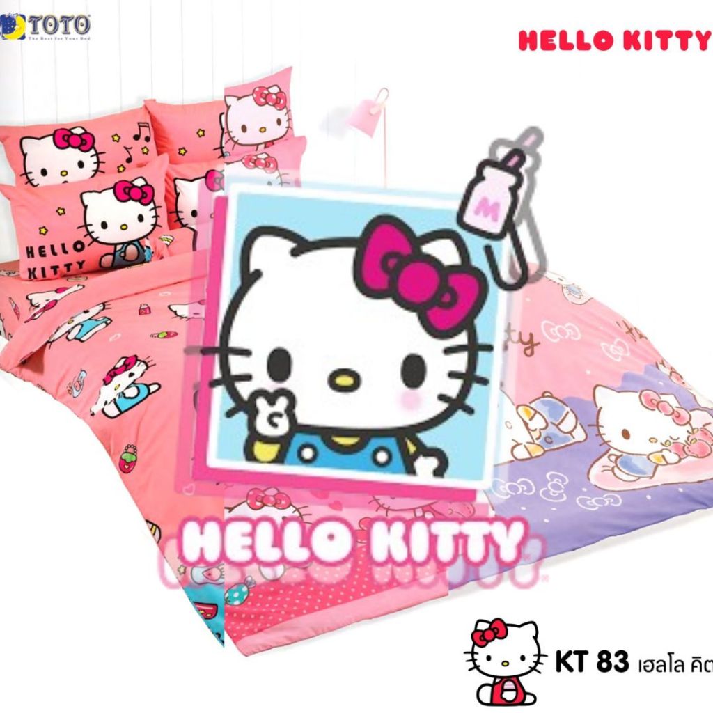 Toto โตโต้ ชุดผ้าปู รวม ผ้านวม ขนาด 3.5 / 5 / 6ฟุต ซานริโอ้ คิตตี้ Hello Kitty Sanrio