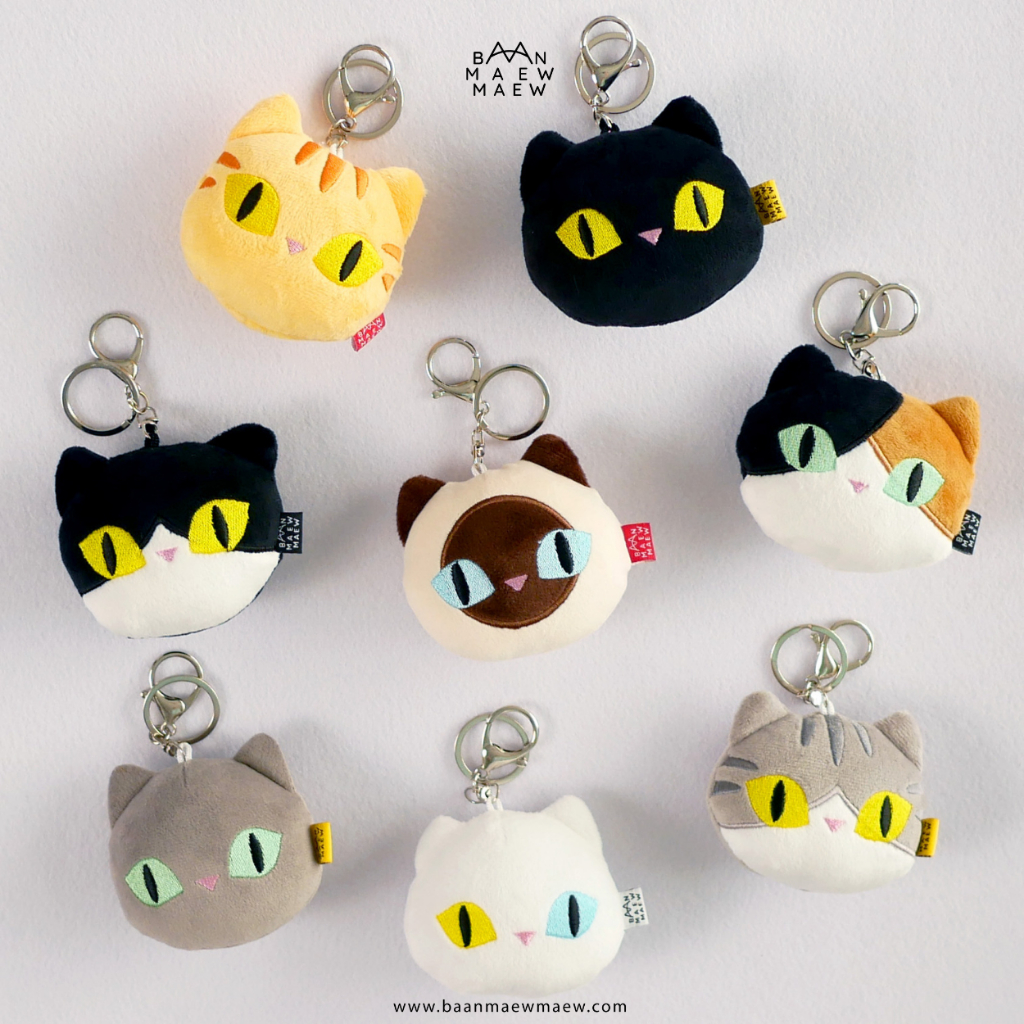 พวงกุญแจแมว Cat Keychain พวงกุญแจตุ๊กตาแมวสุดน่ารัก มี 9 ลาย
