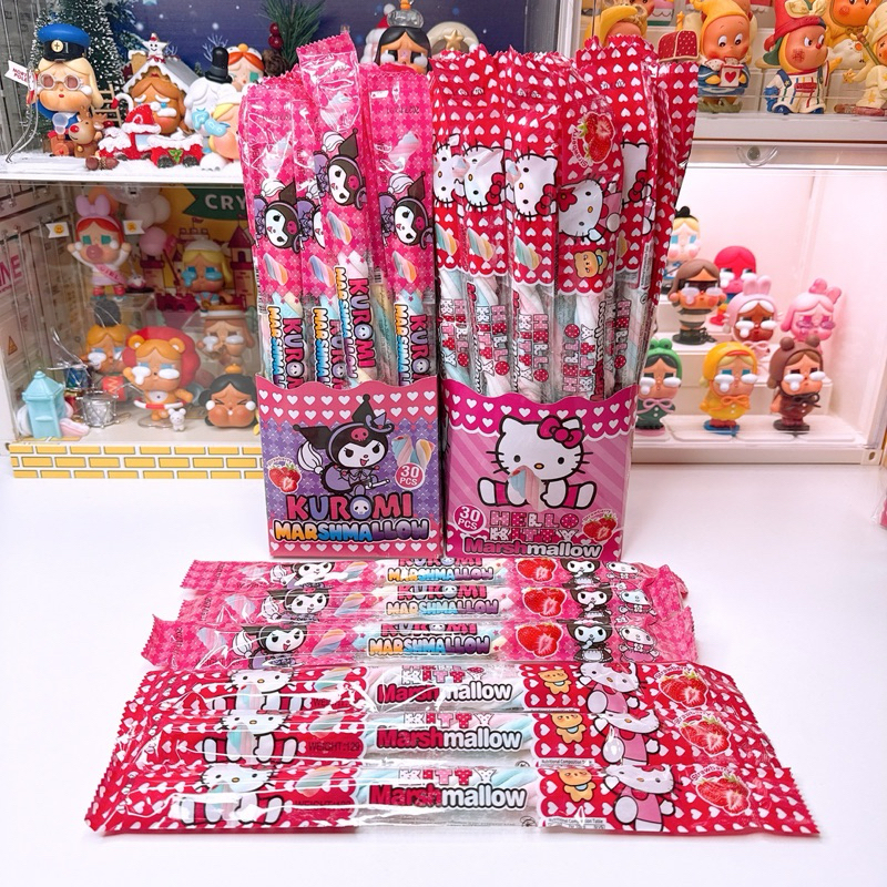มาชเมลโล่เกลียวยาวแบบตั้ง คิตตี้ 1 เเพค 30 ชิ้น
