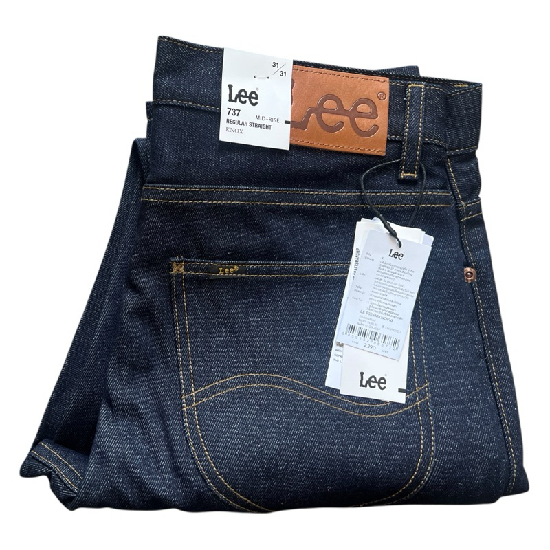 ผ้าดิบ LEE 737 Knox (13 ออนซ์) กระบอกกลาง ไม่ยืด  เอวกลาง เป้าซิป ของแท้