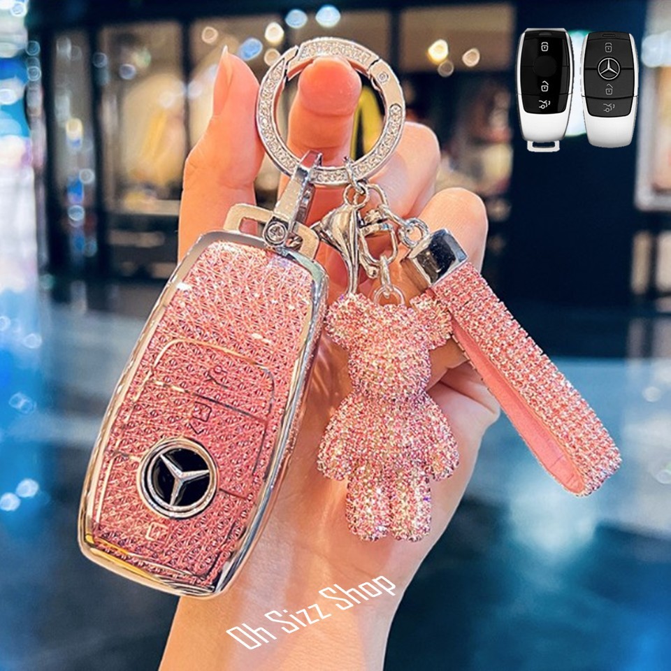 เคสรีโมทรถ Benz E 3 ปุ่ม ลายคริสตัล (Crystal TPU Key Car Cover)   C-Class, E-Class , S Class