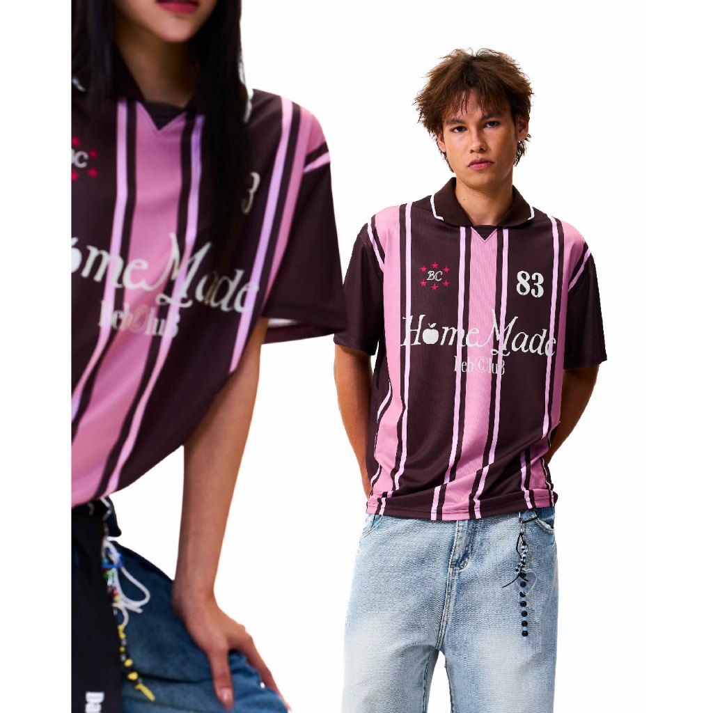 BEB CLUB "1999" JERSEY เสื้อกีฬาน้ำตาลชมพูเบ็บคลับ