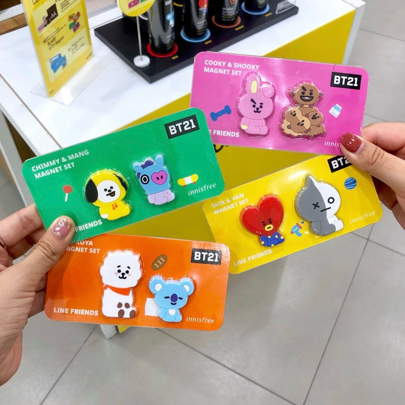 พร้อมส่ง BT21 Magnet จากแบรนด์ Innisfree (ปกติแถมให้เมื่อซื้อมาร์กมูลค่า 950.- ) แม่เหล็ก งานนอกแพ็ก ขายแยกตัว