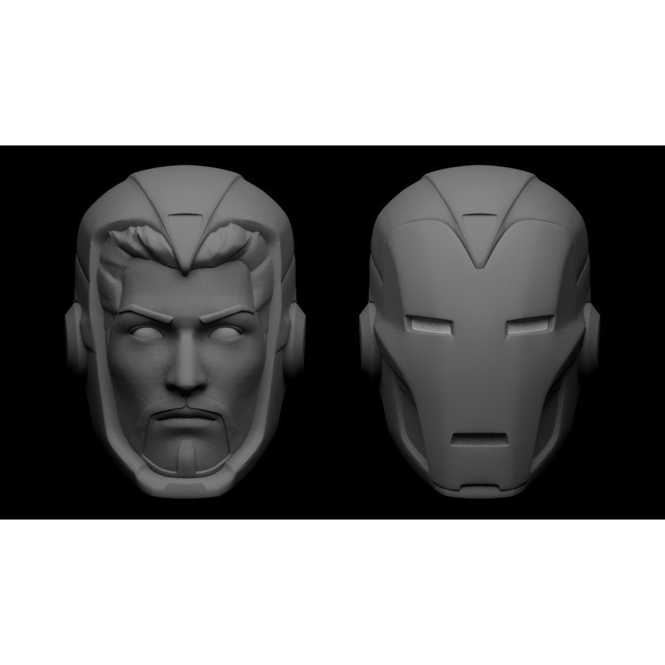Ironman & Tony Stark - Headsculpt for Action Figures 3D print model