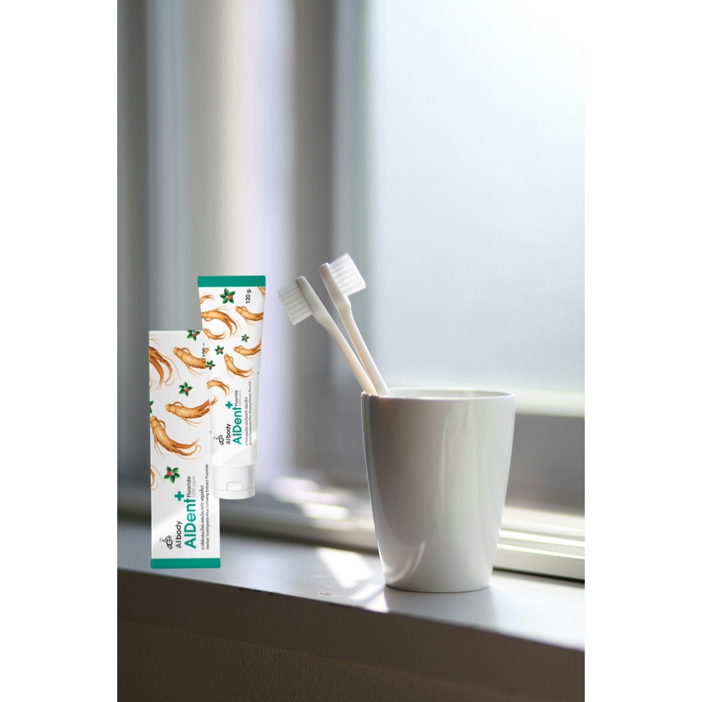 ยาสีฟันไอเด้นท์ Aident plus 1 หลอด ขนาด 120กรัม สูตรสมุนไพรโสมสกัดเข้มข้น