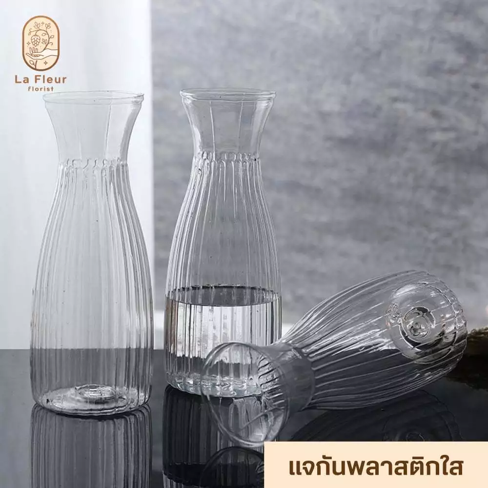 แจกันพลาสติกใส สำหรับใส่ดอกไม้ ใส่ดอกไม้ปลอม ดอกไม้ประดิษฐ์ เพื่อตกแต่งบ้าน โต๊ะอาหาร ตกแต่งห้องต่างๆ
