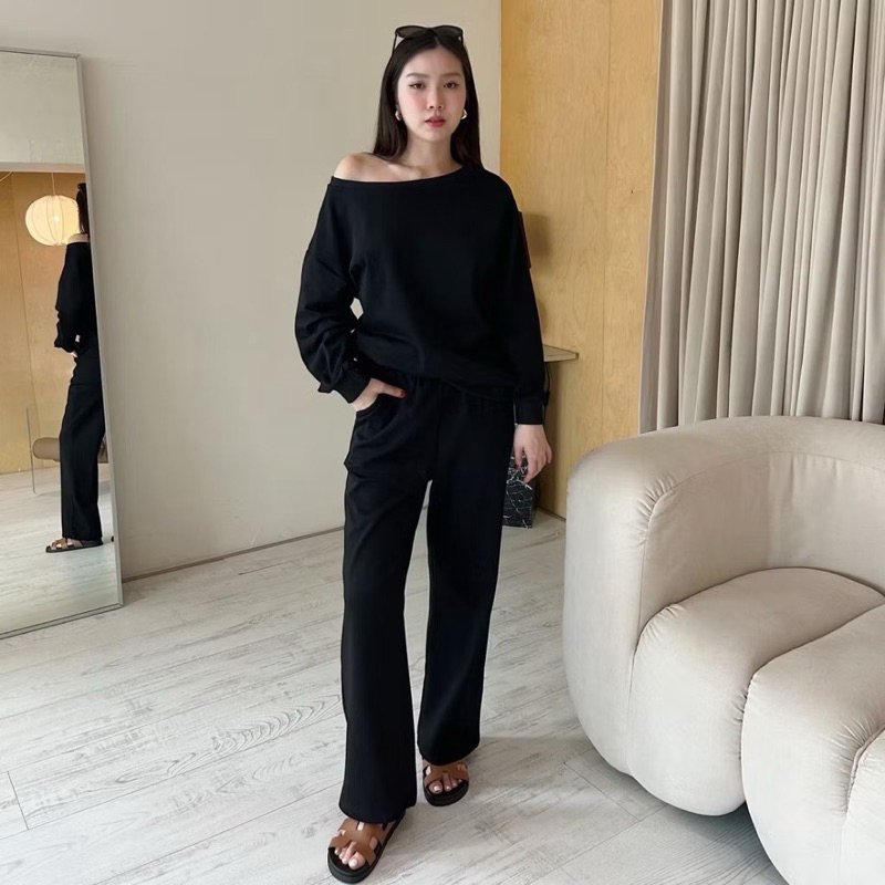 AIRPORT LOOK สีดำ ป้ายTshop