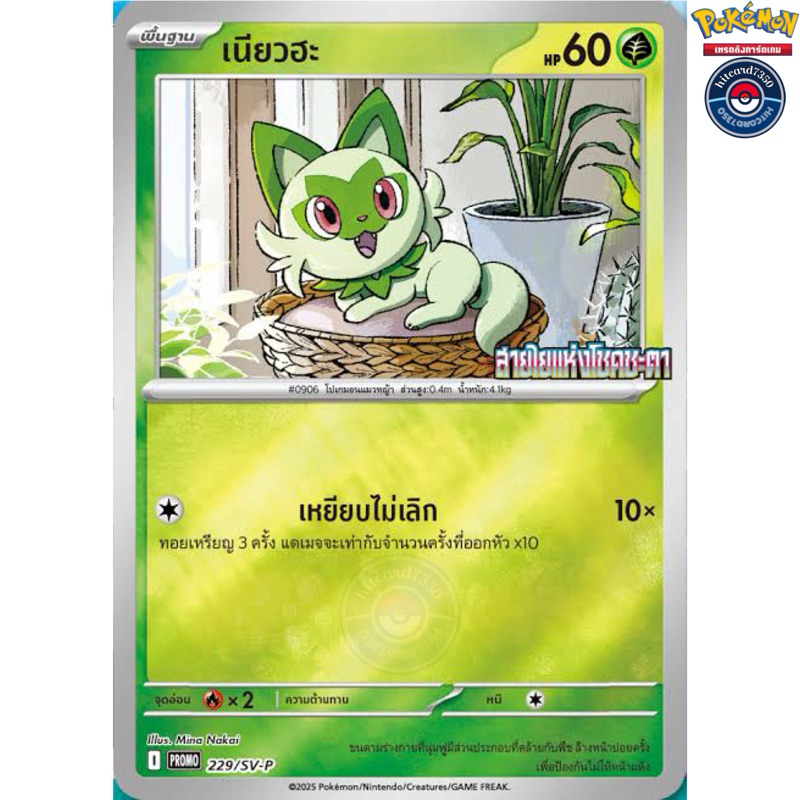 เนียวฮะ [PROMO](229/SV-P)จากชุดSV9ST I 2025 สายใยแห่งโชคชะตา[พร้อมส่ง]#hitcard7350(Pokemon Trading C