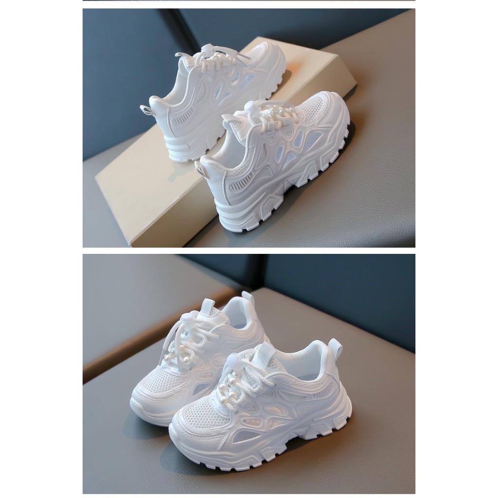 พร้อมส่งจากไทย รองเท้าผ้าใบเด็กทรงsport หนังPU ยาง สำหรับเด็กผู้ชายและเด็กผู้หญิง - รูปที่ 7