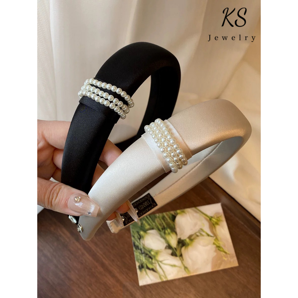 ที่คาดผมแฟชั่นสไตล์เกาหลี,คาดผมประดับมุก,คาดผมสไตส์วิลเทจ,XC00026 ราคา ถูกที่สุด ดีลบีเคเค แกลเลอรีภาพที่ 2
