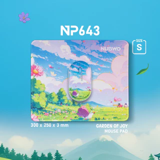 NUBWO แผ่นรองเมาส์ รุ่น NP643 มีให้เลือกหลากหลายสไตล์ Size S ขนาด 300 x 250 หนา 3mm. มี Anti-Slip ช่วยให้ยึดติดโต๊ะได้ดี