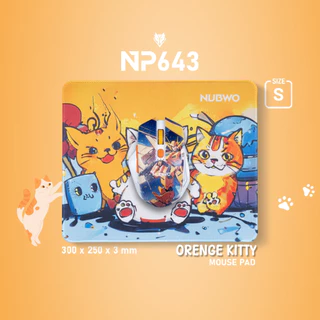 NUBWO แผ่นรองเมาส์ รุ่น NP643 มีให้เลือกหลากหลายสไตล์ Size S ขนาด 300 x 250 หนา 3mm. มี Anti-Slip ช่วยให้ยึดติดโต๊ะได้ดี