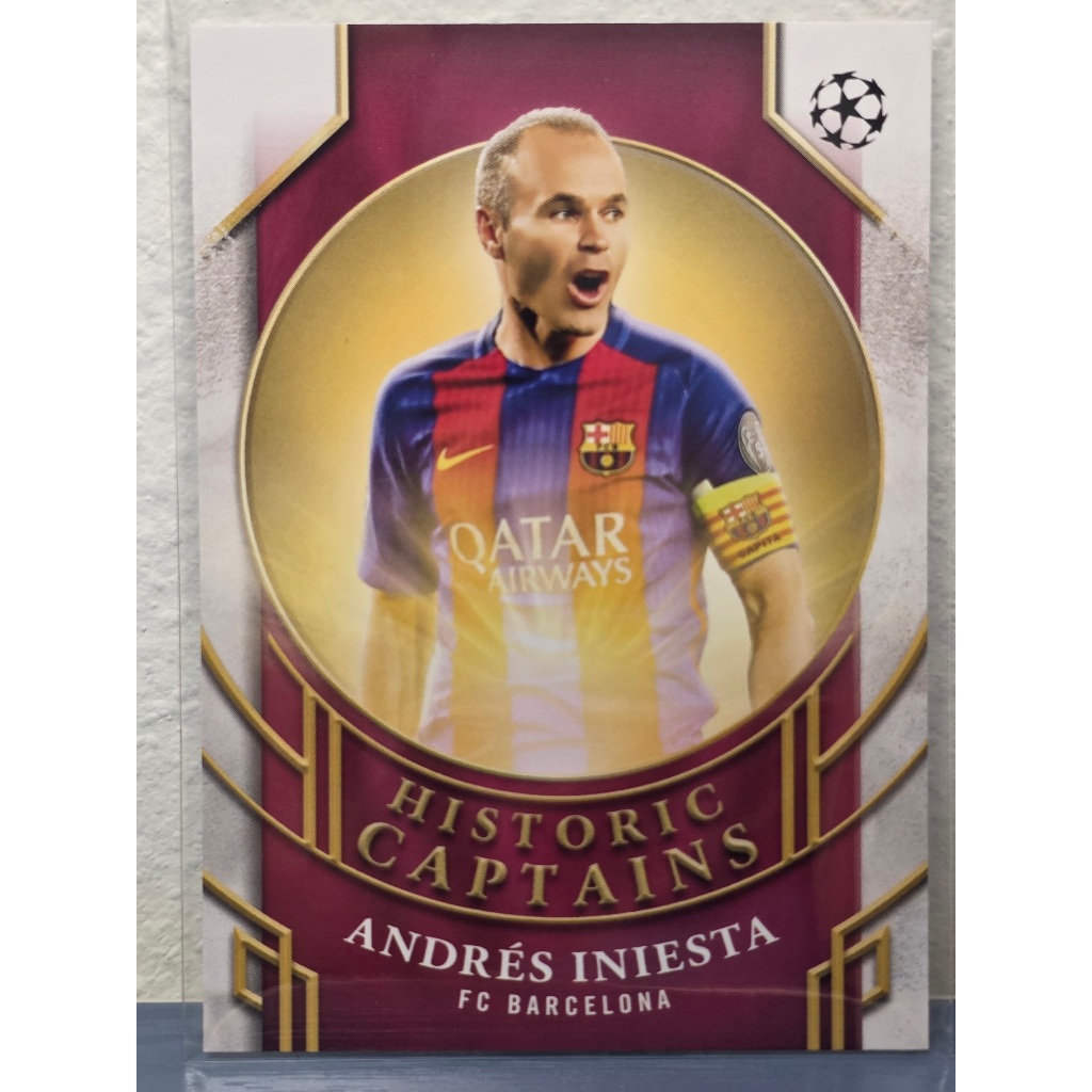 การ์ดฟุตบอล Andreas Iniesta (Historic Captains) ของแท้100% ภาพถ่ายจากสินค้าจริง