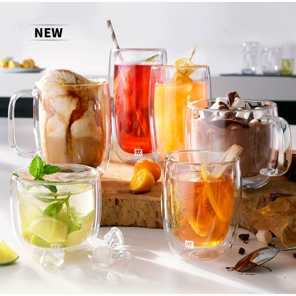 Germany Zwilling double latte cups coffee cups insulated cups 2 pieces (set of heat-resistant glass)