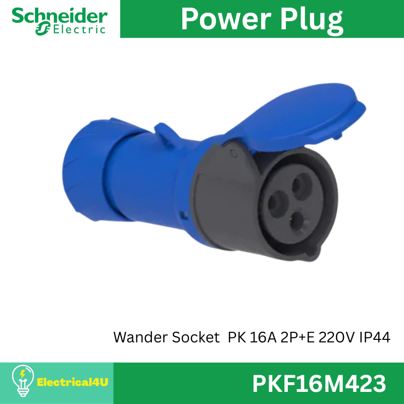 Schneider Electric PKF16M423 Power plug Wander Socket Outlet Mureva PK 16A 2P+E 220V IP44