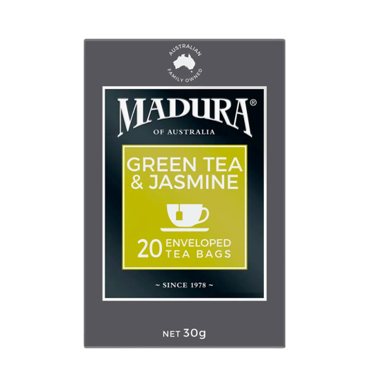 Madura Green Tea & JASMINE มาดูร่า ชาเขียว มะลิ 1.5g x 20teabags