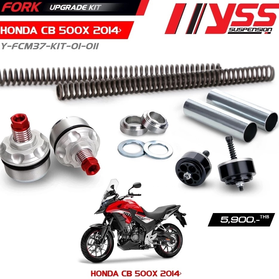YSS  ชุดอัพเกรดโช้คหน้า  HONDA CB500X รุ่นปี 2014-2018 ชุดอัพเกรดโช๊คหน้า ( Fork Upgrade Kit )