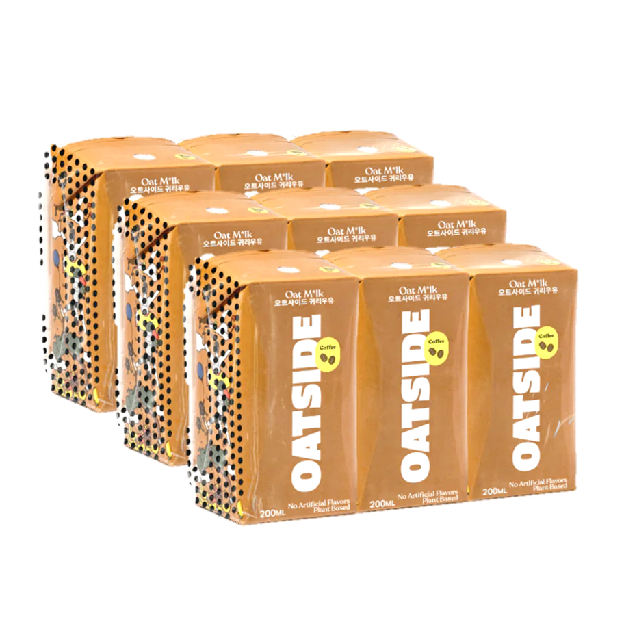 Oatside Coffee Oat Milk โอ๊ตไซด์ นมข้าวโอ๊ต รสกาแฟ 200ml. x 9กล่อง