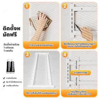 Baanตู้แขวนผนังห้องครัว ตู้เก็บของอเนกประสงค์ ติดตั้งง่ายไม่เจาะรูกำแพง สไตล์เรียบง่ายจัดระเบียบครัว