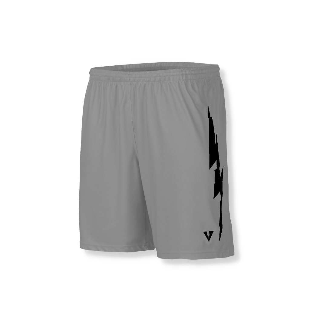 VOLT DELTA 001 THUNDER FOOTBALL SHORTS GREY กางเกงฟุตบอล กีฬา ออกกำลังกาย ขาสั้น สีเทา