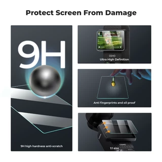 K&F CONCEPT DJI Pocket3/4 Protective ฟิล์มกันรอยตัวเครื่อง*3+ฟิล์มกันรอยเลนส์*3+Clean cloth*1