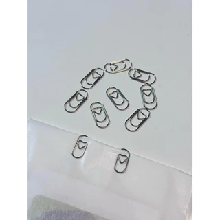 [พร้อมส่ง]คลิปหนีบกระดาษลายหัวใจ แพ็ค10ชิ้น