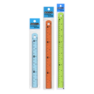 MESA (เมซ่า) ไม้บรรทัดพ่นสี ไม้บรรทัดอลูมิเนียม ไม้บรรทัด ขนาด 15 cm. 20 cm. 30 cm. คละสี