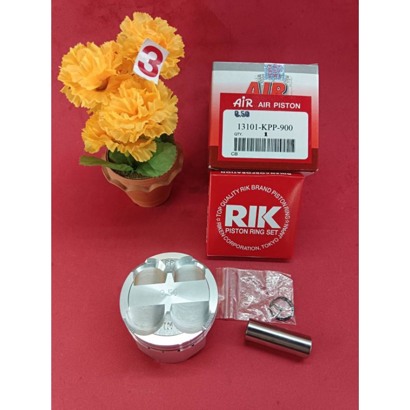 ชุดลูกสูบ CBR150 64-67.5 สลัก15พร้อมหลบวาล์ว 4วาล์วใส่ฝามีโอ4วาล์วมีโอชัก3ก้านเดิม