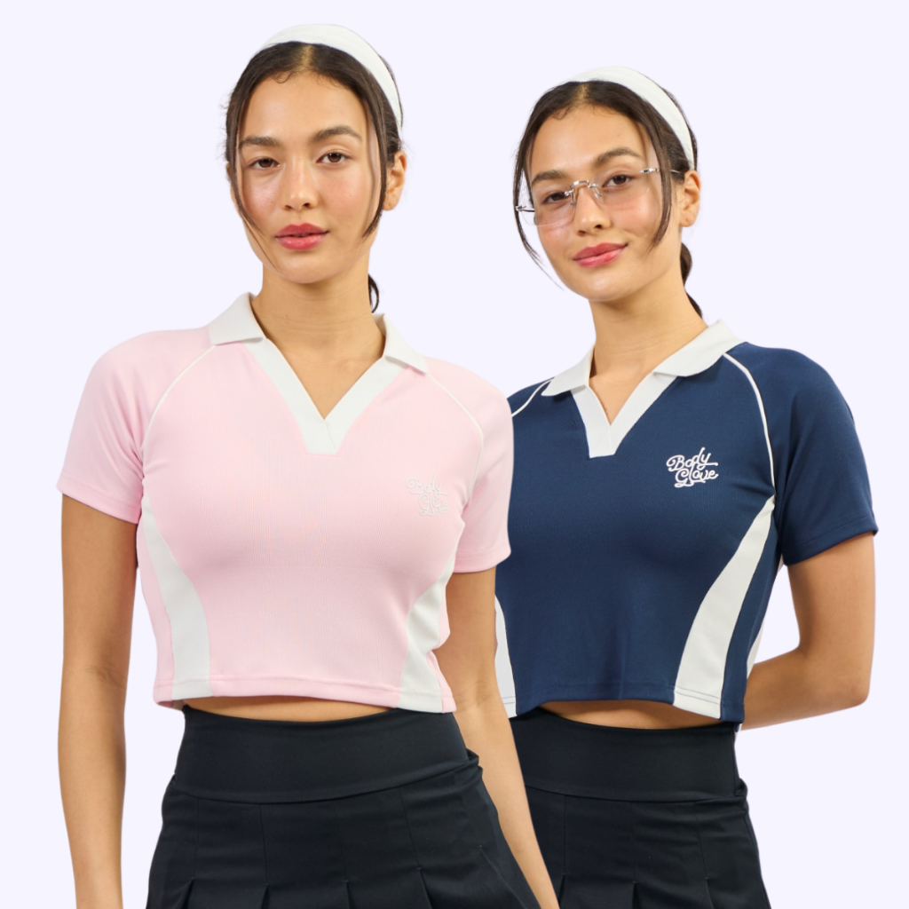 BODY GLOVE  Women's “GOLF & TENNIS" Polo Cropped Shirt - เสื้อโปโลแขนสั้น ผู้หญิง รวมสี