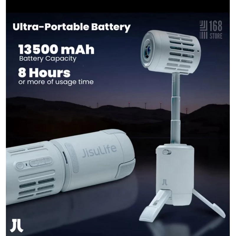 Jisulife Outdoor Fan Ultra1 Light Grey พัดลมพกพา thumbnail 5