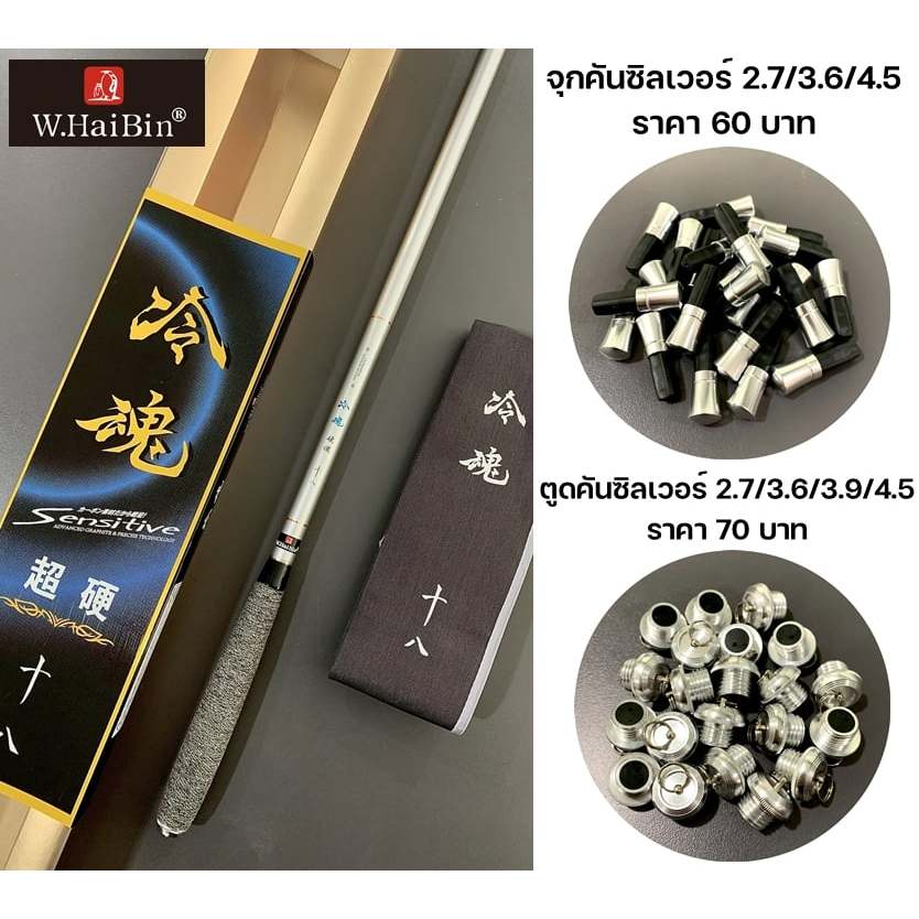 อะไหล่จุกคันและตูดคัน แบรนด์ W.Haibin ของแท้จากโรงงาน (คันซิลเวอร์)