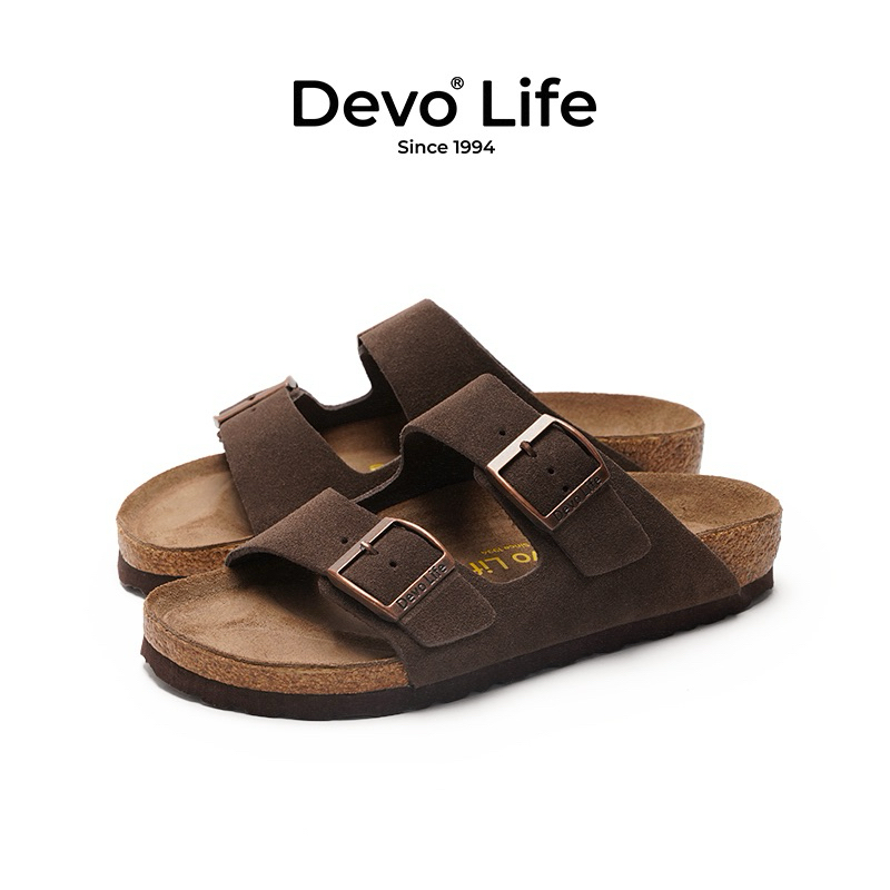 รองเท้า Devo Life Slide Slippers Unisex สี Dark brown size 41