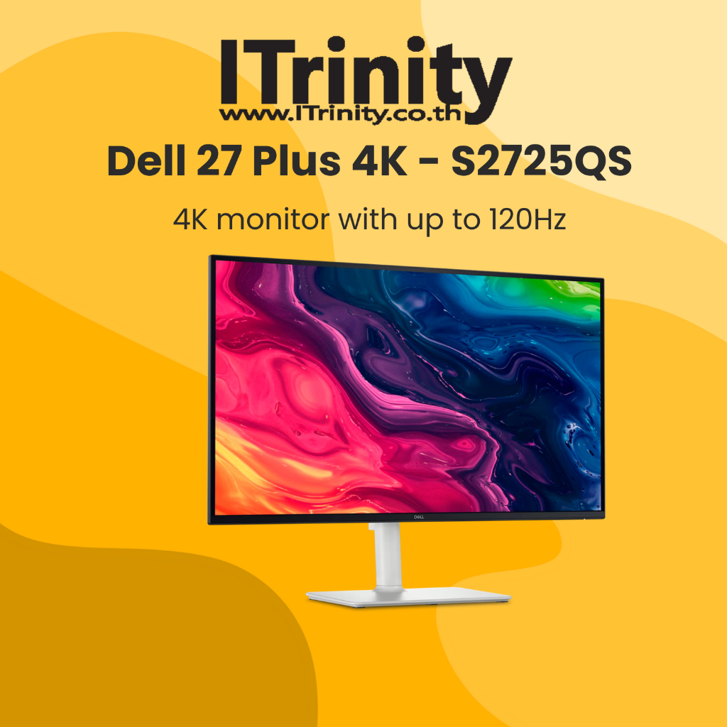 [ผ่อน0%]Dell S2725QS 27 Plus 4K Monitor เดลล์ จอมอนิเตอร์ 27 นิ้ว 99% sRGB รับประกัน 3 ปี On-Site