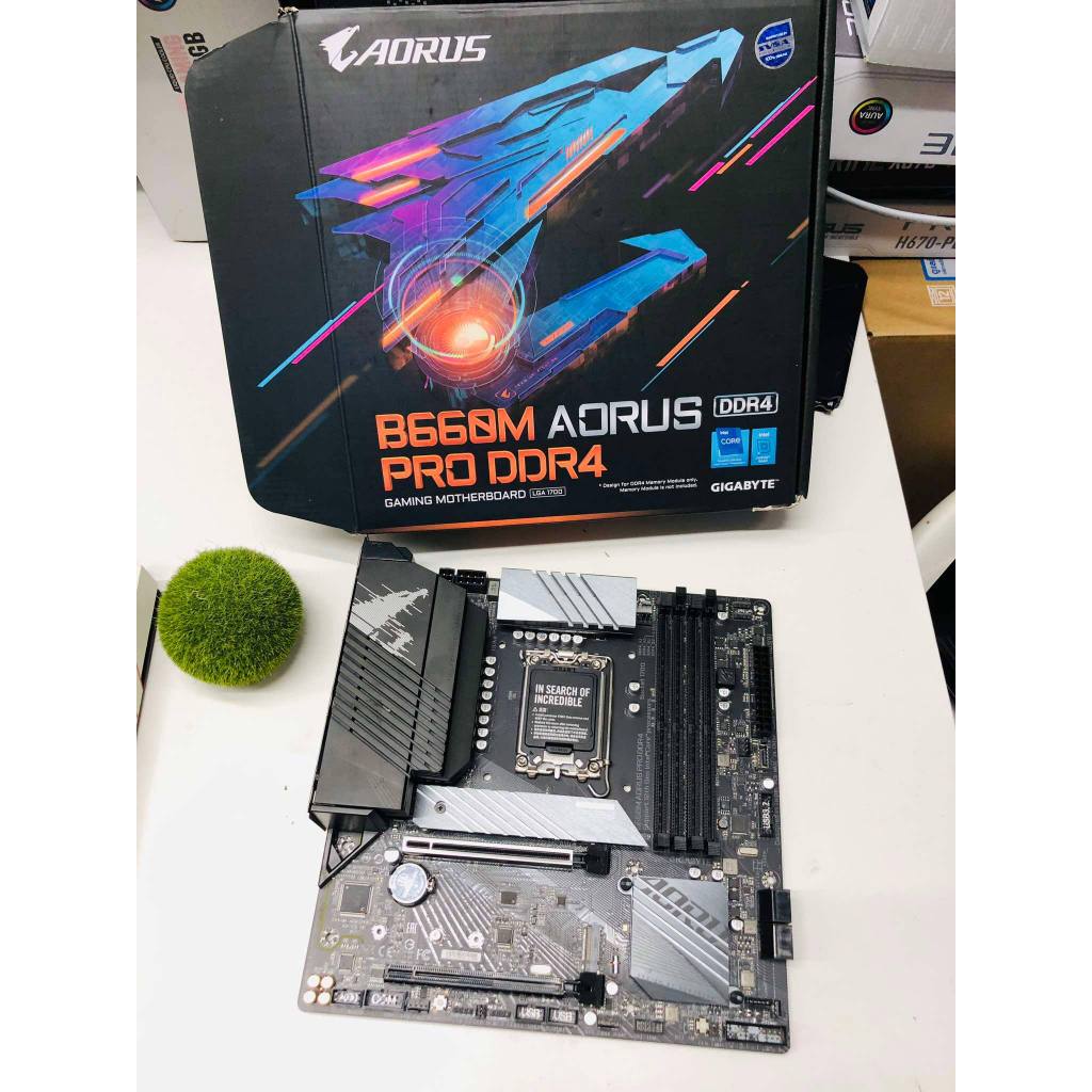MAINBOARD 1700 GIGABYTE B660M AORUS PRO DDR4 มีกล่อง สินค้าใช้งานแล้ว สภาพดี ประกันเหลือ