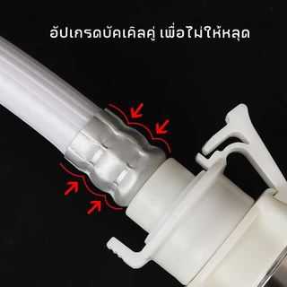 MUSCLE COW สายน้ำเข้าเครื่องซักผ้า PVC ยาว 1.5M/2M/3M พร้อมข้อต่อก๊อกน้ำฟรี