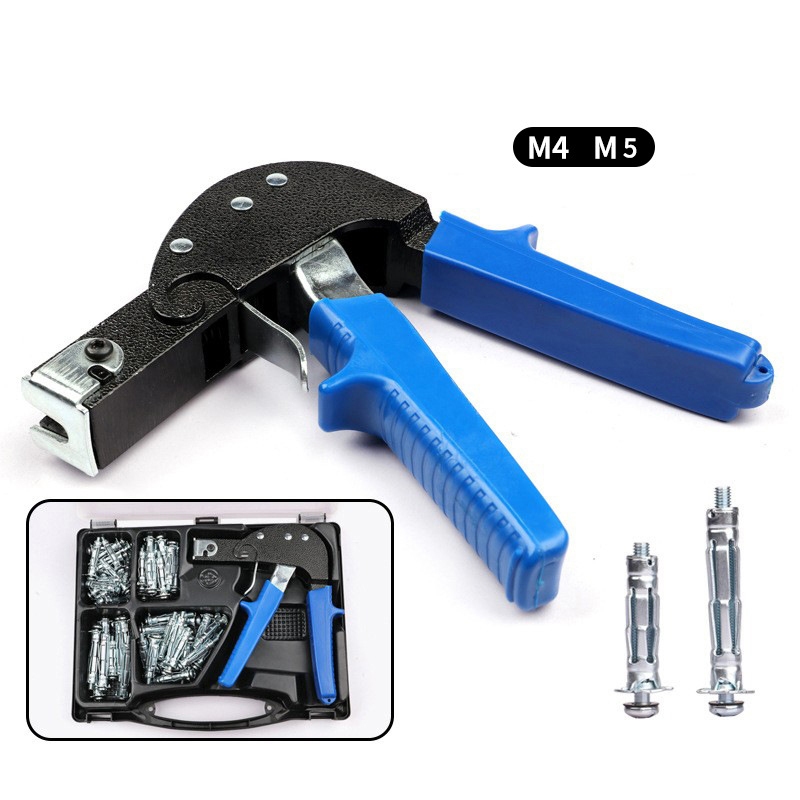【Good_luck1】72Pcs M4 M5 เครื่องมือดึงพุกร่ม ติดตั้งพุกยิปซั่ม คีมย้ำ พุกร่ม Heavy Duty Wall Anchor M