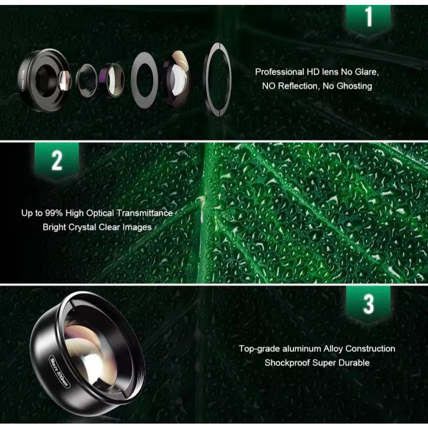 2025 APEXEL HB100MB 100มม.มาโครเลนส์กล้องเลนส์ 4K HD Super Macro เลนส์สําหรับ Iphone สําหรับสมาร์ทโฟน - รูปที่ 3