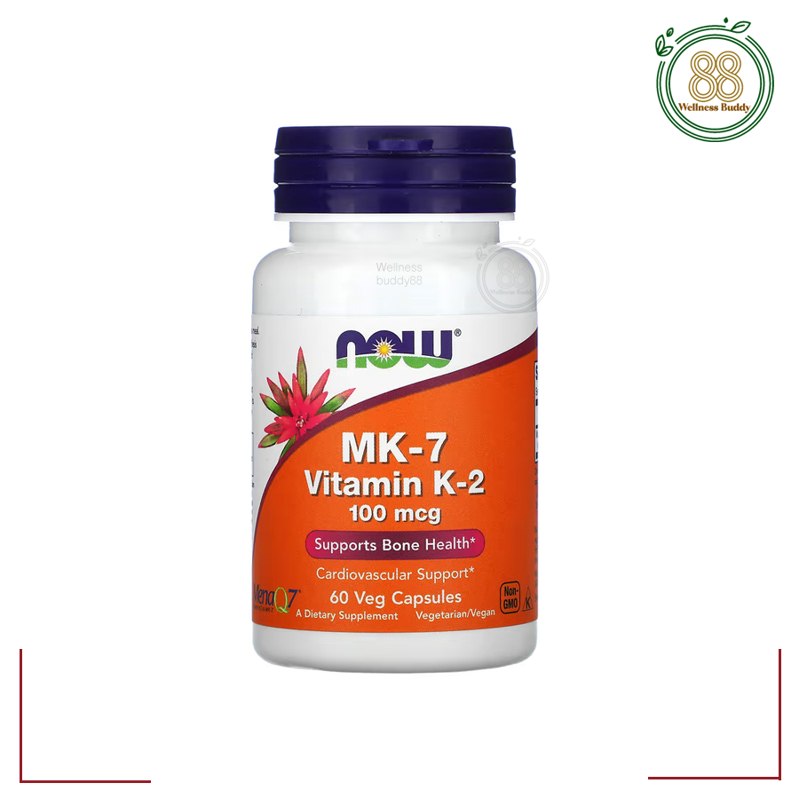 NOW Foods, MK-7 Vitamin K-2, 100 mcg, 60 Veg Capsules