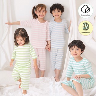 ชุดแขนขายาว 7 ส่วน 25ss/ Cotton Pre dyed Stripe