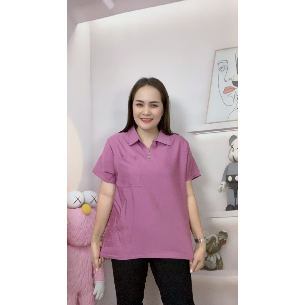 เสื้อคอปกสีดำ  เสื้อสีดำ เสื้อสปันผู้หญิง  รอบอกฟรีไซส์ 40-44นิ้วใส่ได้ค่ะ รุ่น601 - รูปที่ 5