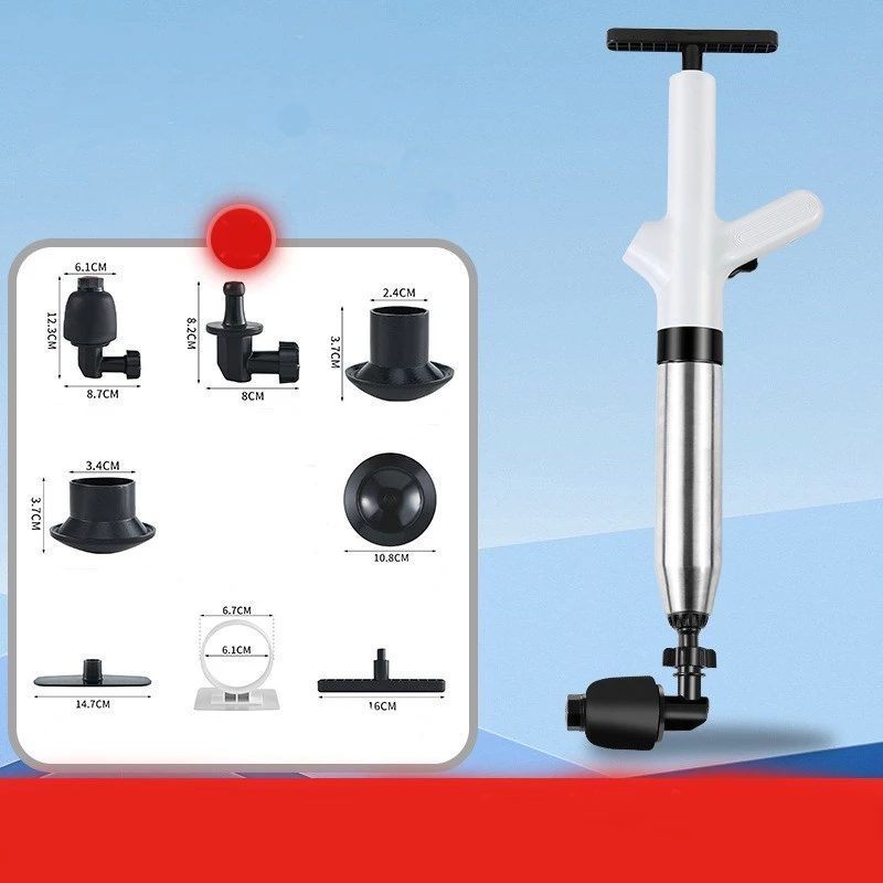 เครื่องกำจัดท่ออุดตัน ปืนท่อตัน ปืนทะลวงท่อ อัพเกรดสแตนเลส สูบลมไฟฟ้า ฟรีหลายหัว แรงดันสูงมาก HX-012B - รูปที่ 3