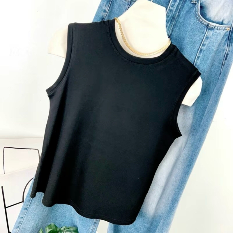 130-131 Deezyy เสื้อยืด คอกลม แขนกุด ผ้าSlippy - รูปที่ 2