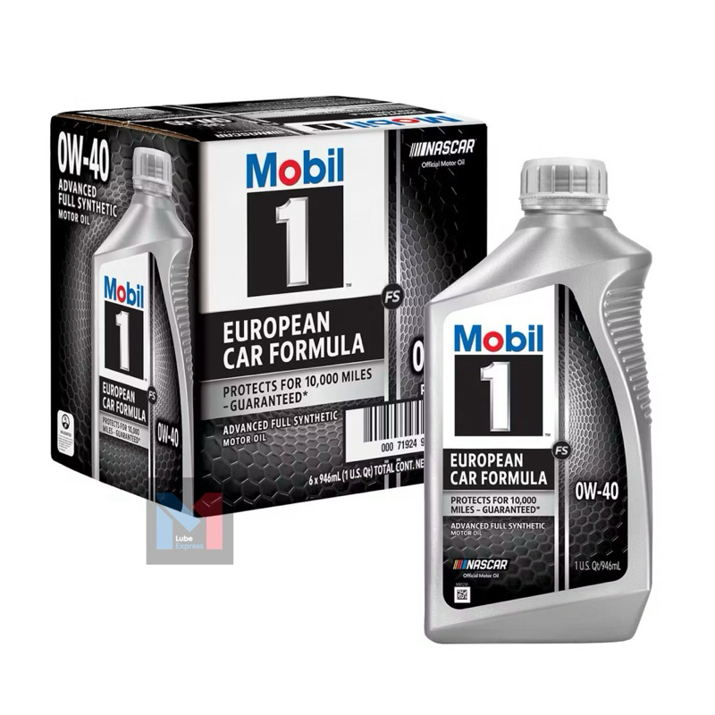 น้ำมันเครื่องสังเคราะห์แท้ Mobil1 0W-40 FS European Car Formula จำนวน 5.67 ลิตร