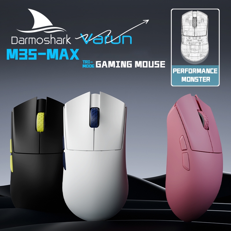 [สำหรับมือเล็ก] Darmoshark M3S MAX เมาส์เกมมิ่งไร้สาย 8K เชื่อมต่อ 3 โหมด PAW3950 30000DPI น้ำหนักเบา เมาส์อีสปอร์ต